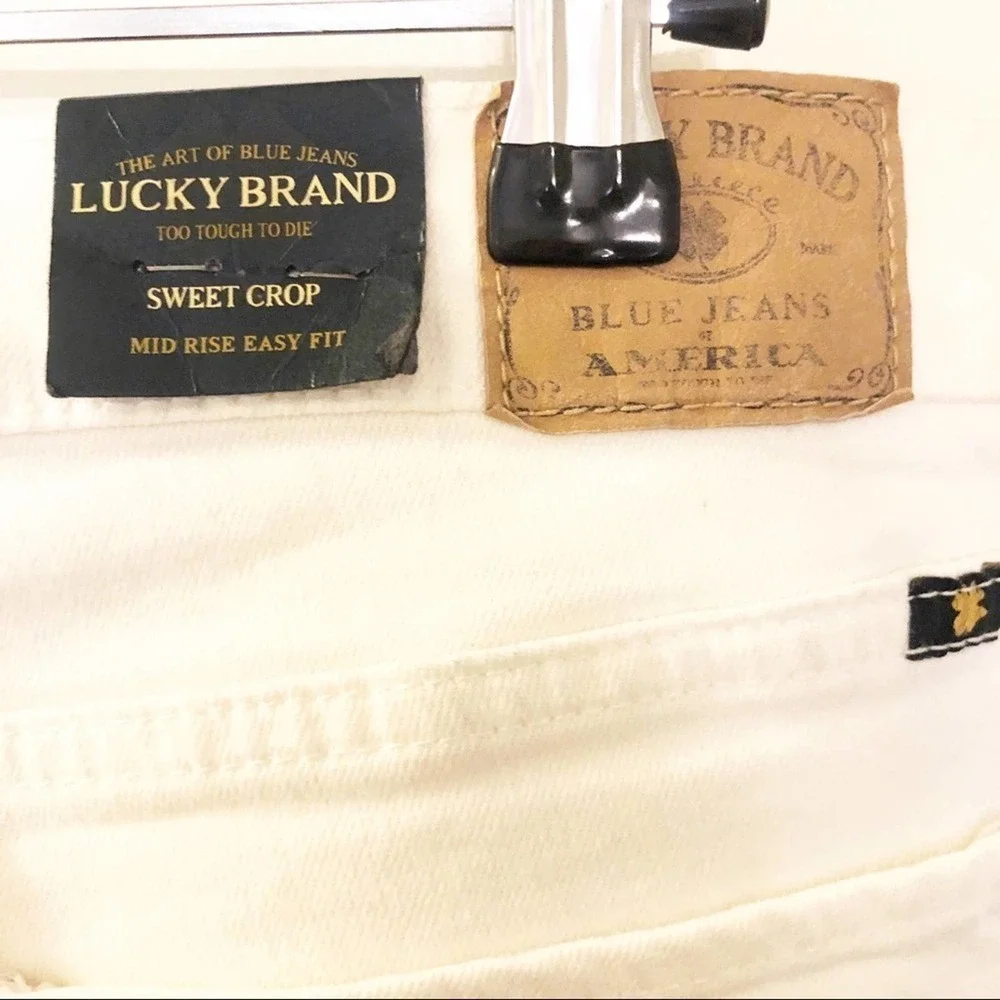 NWT Lucky Brand Sweet Crop Embroidered Jeans 16/33 - Picture 7 of 9